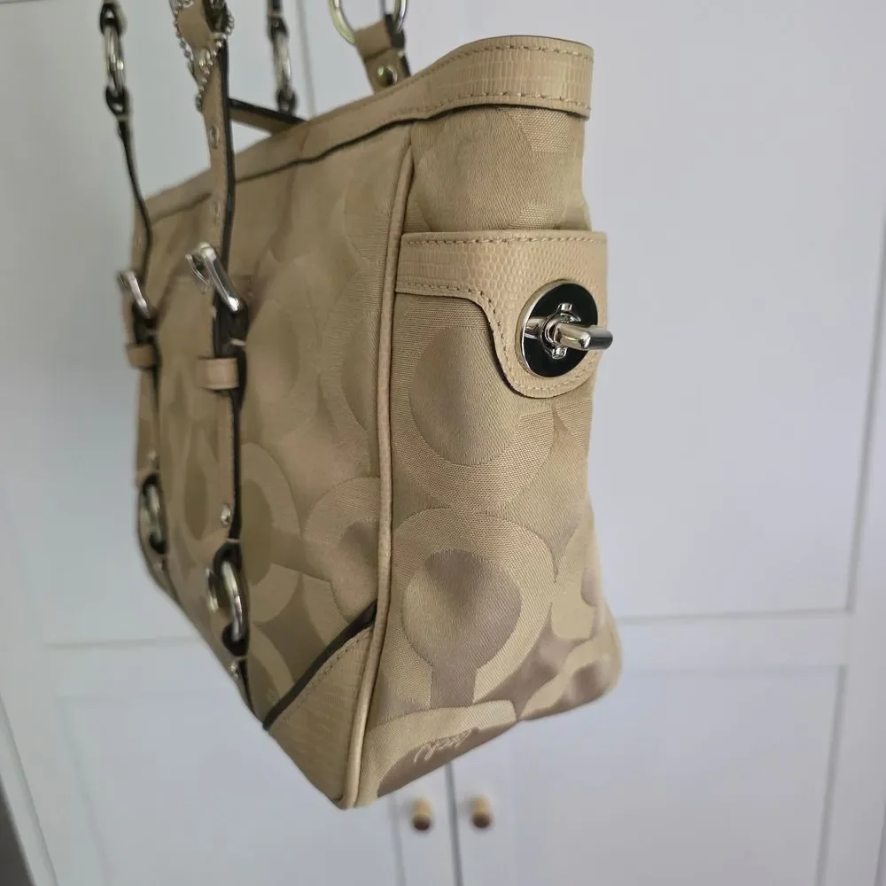 Coach Y2K Signature Tote Tan